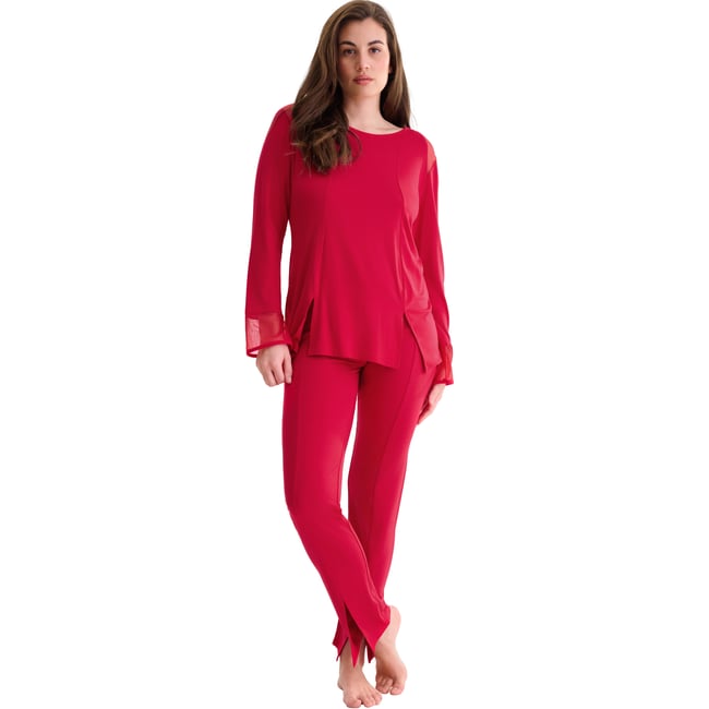 Pyjama pantalon évasé tunique manches longues ROXANNE - LISCA