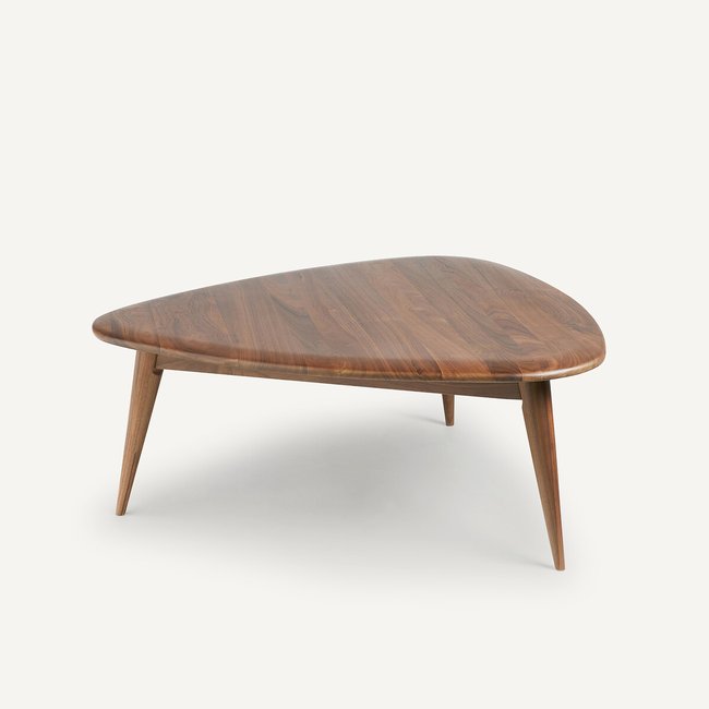 Mesa de centro de nogal macizo, Théoleine, modelo pequeño difuminado <span itemprop=