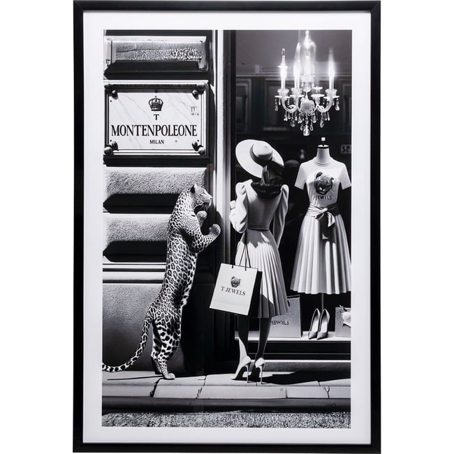 Tableau femme et léopard lèche-vitrine - KARE DESIGN