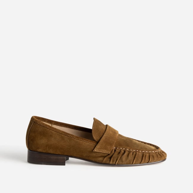 Mocassin en cuir GIULIA camel <span itemprop=
