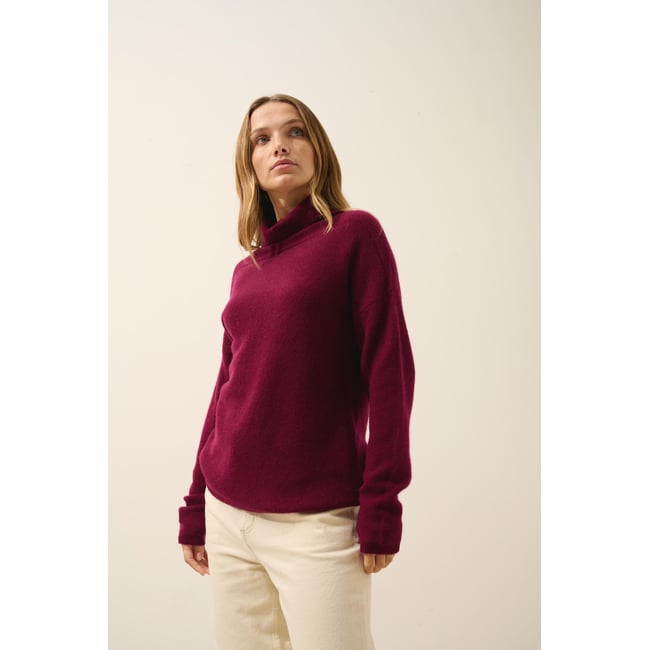 Pull Col Roulé Bordeaux Blantyre bordeaux <span itemprop=