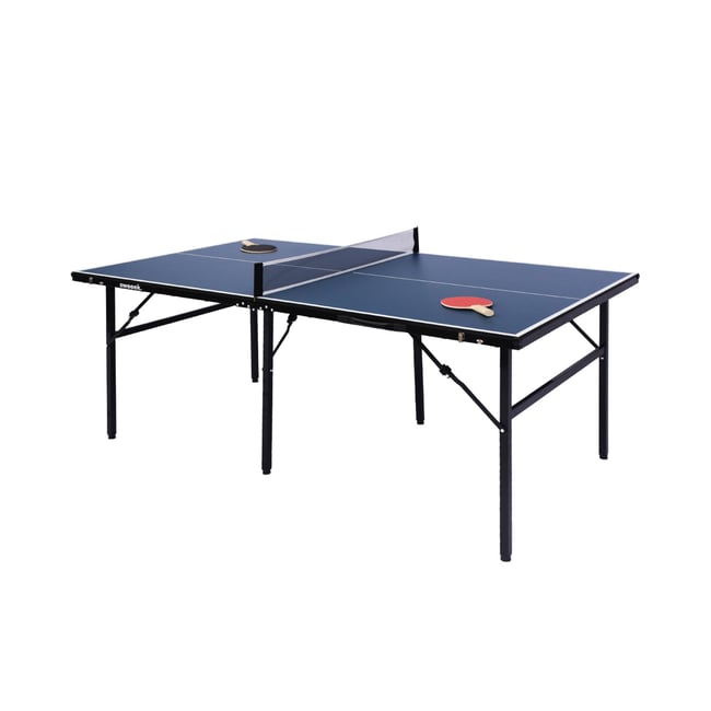 Table de ping pong d'intérieur médium avec 2 raquettes et 3 balles  TABLE DE PING PONG MEDIUM PLIABLE bleu <span itemprop=