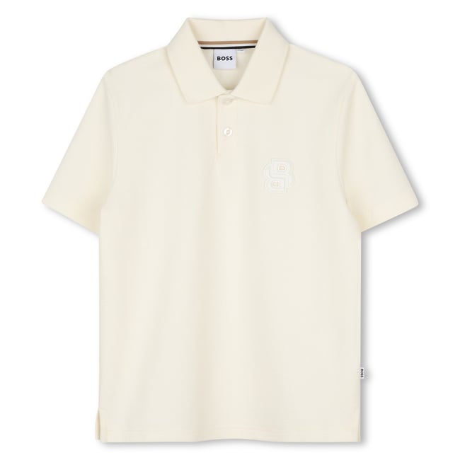Polo manches courtes ivory <span itemprop=