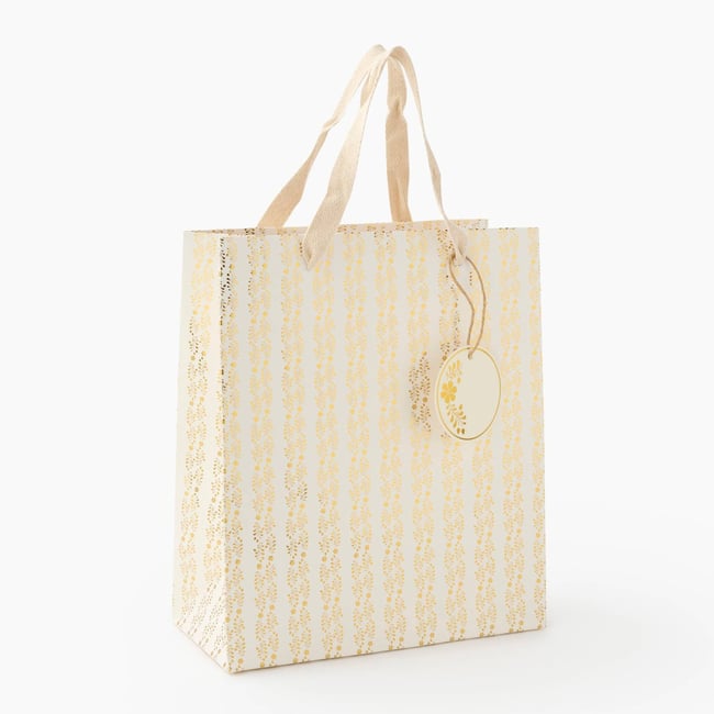 Sac cadeau ecru <span itemprop=