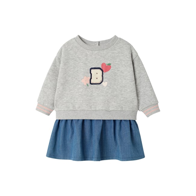 Robe manches longues stone <span itemprop=