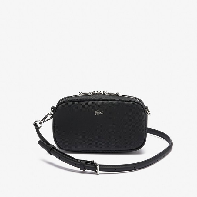 Daily City Shoulder Bag, black, LACOSTE