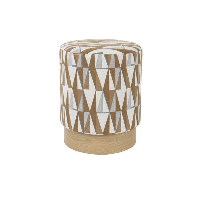 Tabouret design en tissu, ZIGGY Couleur beige <span itemprop=