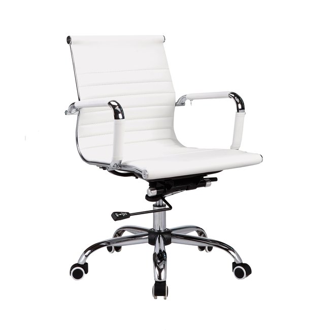 Fauteuil de bureau en simili polyuréthane, Executive Couleur blanc <span itemprop=