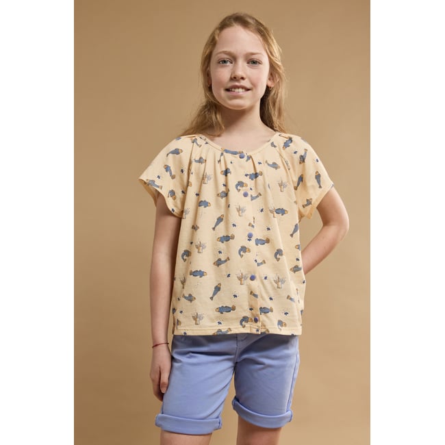 Top imprimé en coton KIDS marmo imprimé <span itemprop=