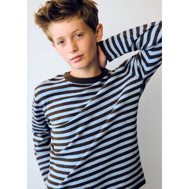 Pull en maille fine à rayures - MANGO KIDS