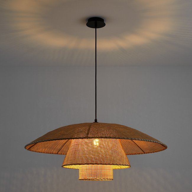 Lola 80cm diameter rattan ceiling light natural La Redoute Interieurs La Redoute