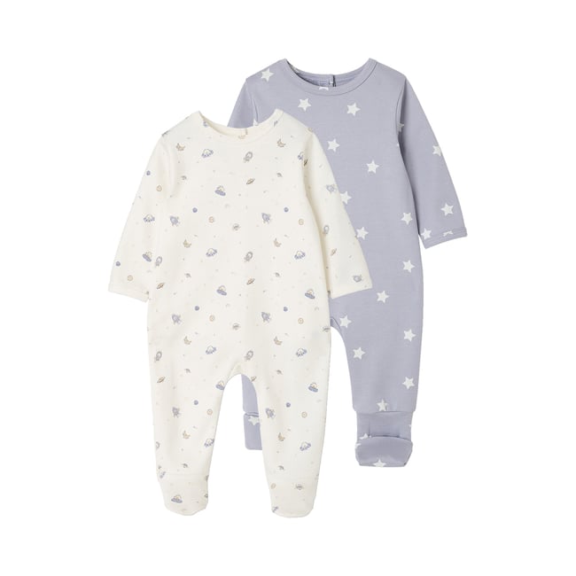 Lot de 2 dors-bien ouverture dos bleu ciel <span itemprop=