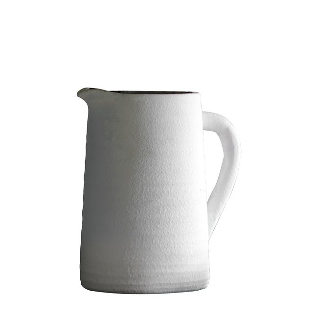 31cm Morrill Textured Terracotta Vase, white, SO'HOME