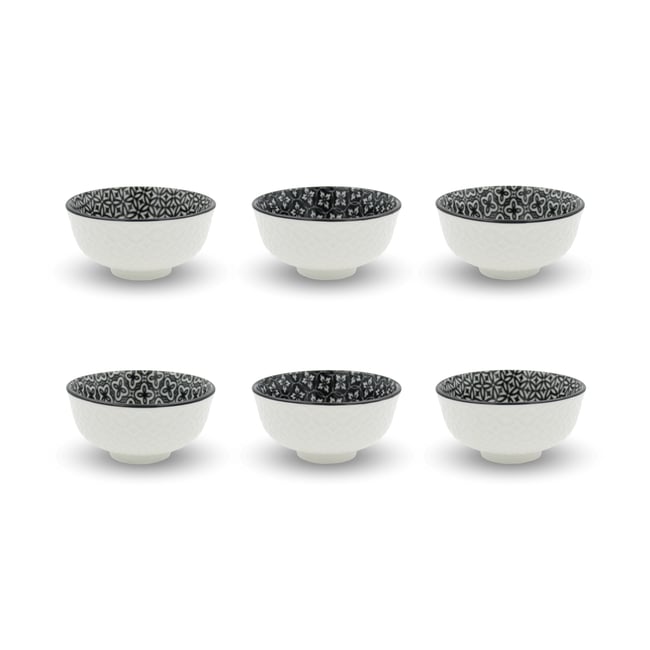 Lot de 6 petits bols, VILLA LES PINS Couleur beige <span itemprop=