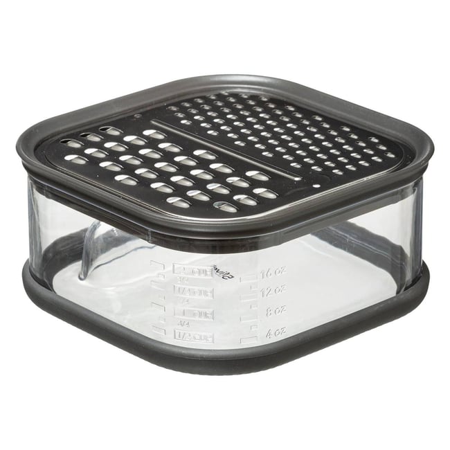 2 râpes avec boîte de récupération gris <span itemprop=