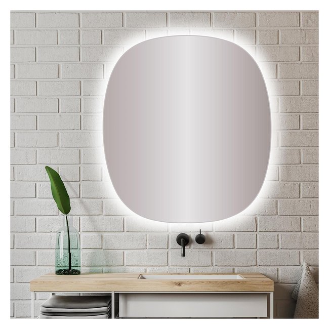 Miroir LED Nora Couleur gris <span itemprop=