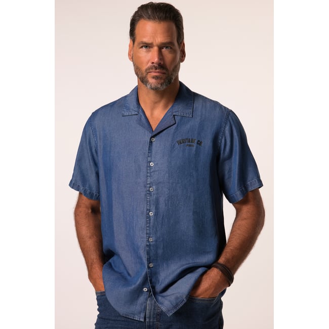 Chemise en jean bleu jean <span itemprop=