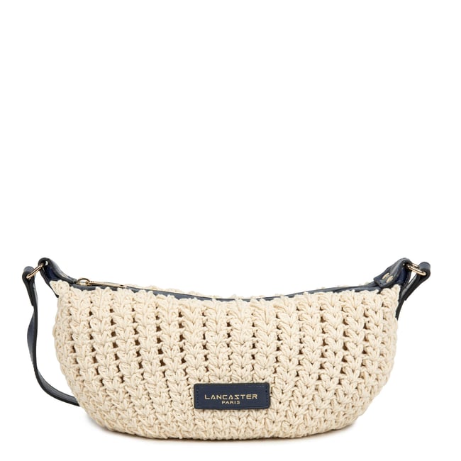 Petit sac besace TRESSÉ COTON bleu <span itemprop=