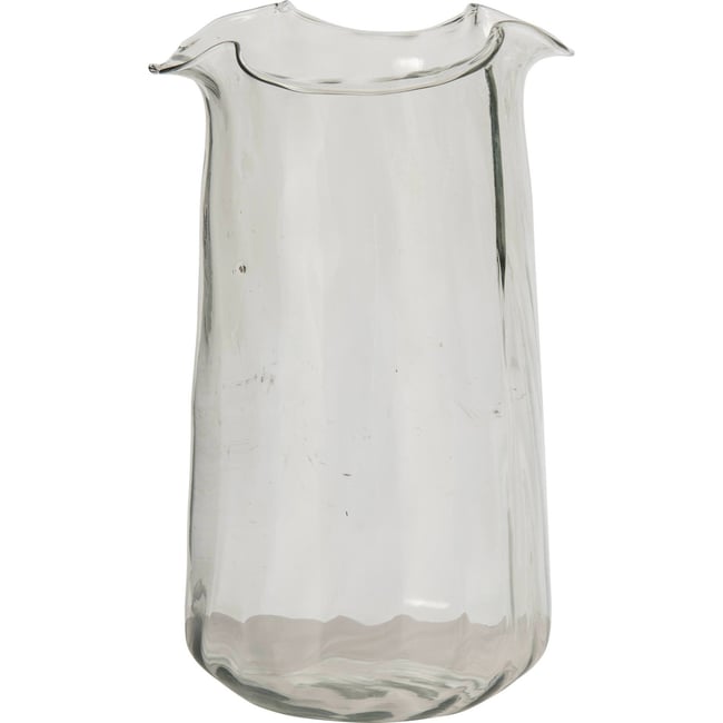 Vase cylindre ondulé en verre Couleur transparent <span itemprop=