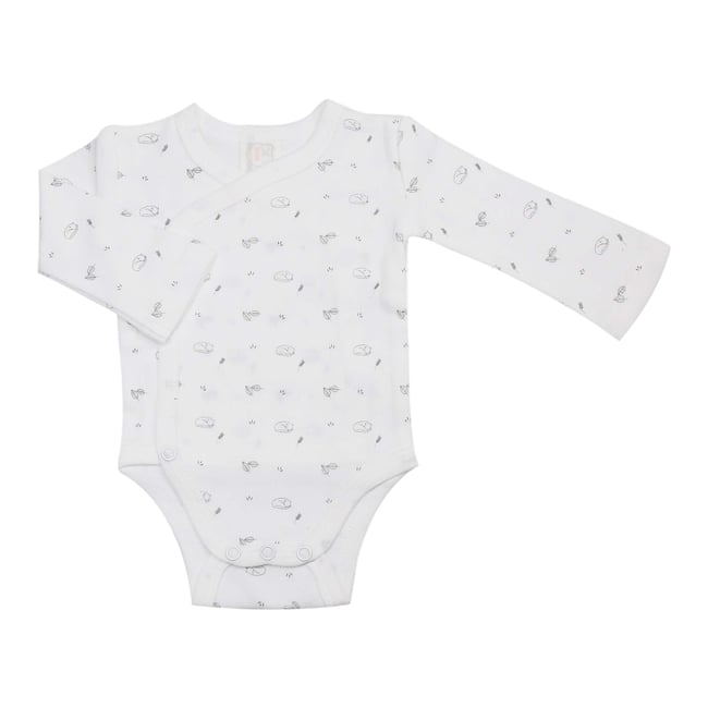 Body bébé motif renard blanco <span itemprop=