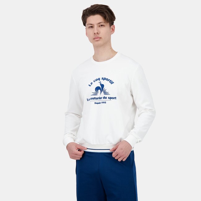 Sweat col rond Héritage blanc <span itemprop=