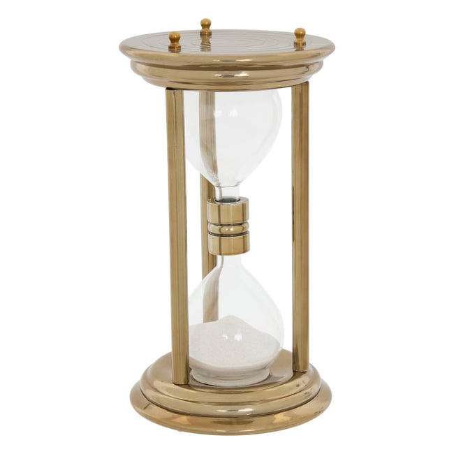 Sablier en verre GAYA Couleur doré <span itemprop=