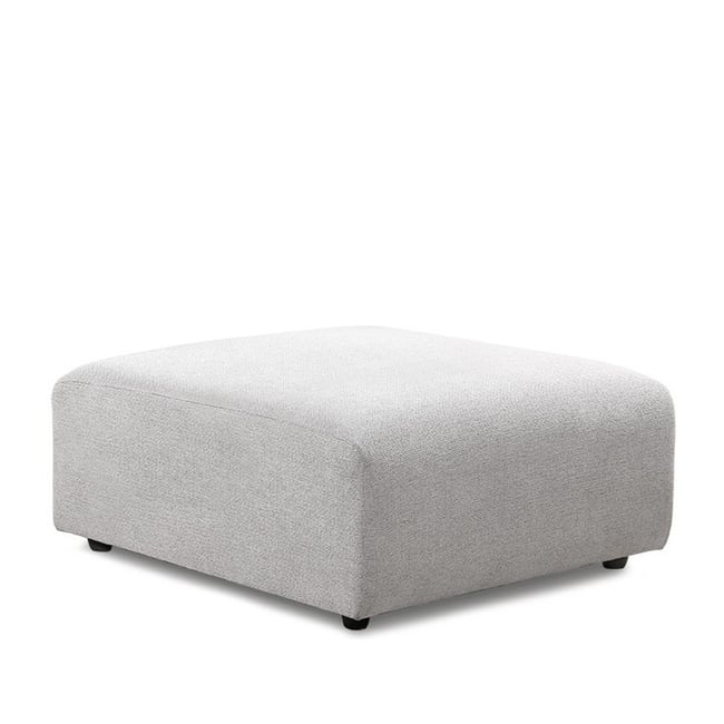 Repose-pieds en tissu rectangulaire Jax Couleur gris clair <span itemprop=
