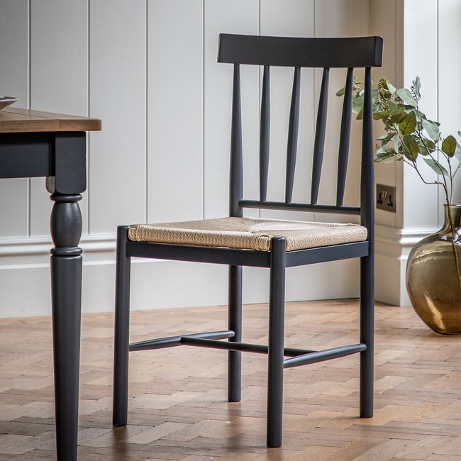 Ende Shaker-Style Oak Wood Spindle Back Dining Chairs (Set of 2) - SO'HOME