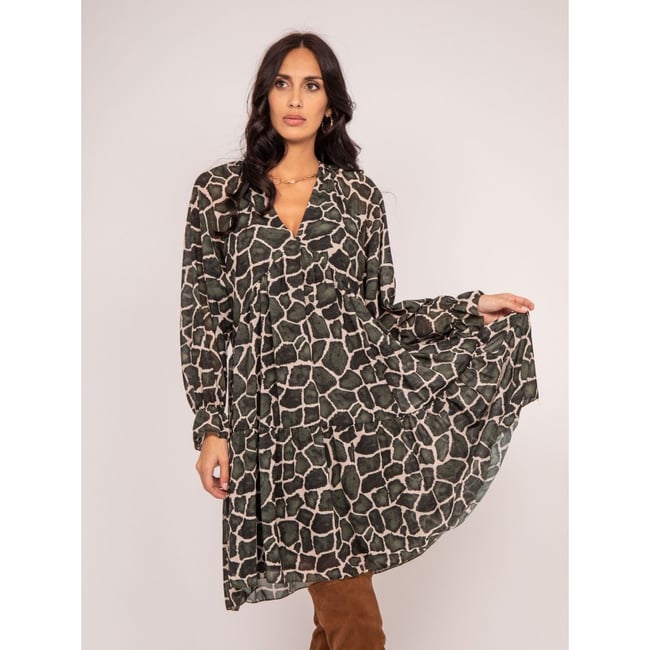 Robe Courte Motifs Ifer - DONA LISA