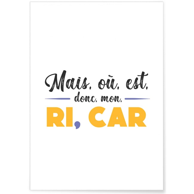 Affiche 'Mais où est donc...' Couleur blanc <span itemprop=