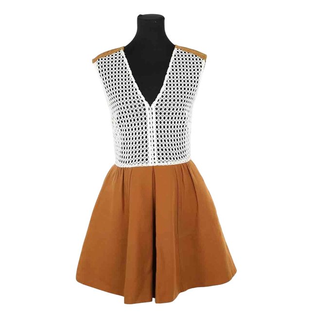 Robe en coton - Très Bon État camel <span itemprop=