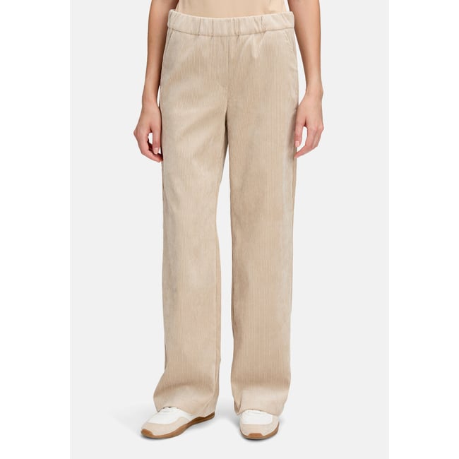 Pantalon à enfiler à poches extérieures beige <span itemprop=