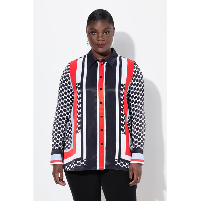 Chemisier manches longues blanc neige <span itemprop=