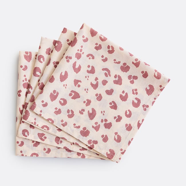 Conjunto de 4 guardanapos de mesa em tecido de algodão estampado, LEAN - LA REDOUTE INTERIEURS