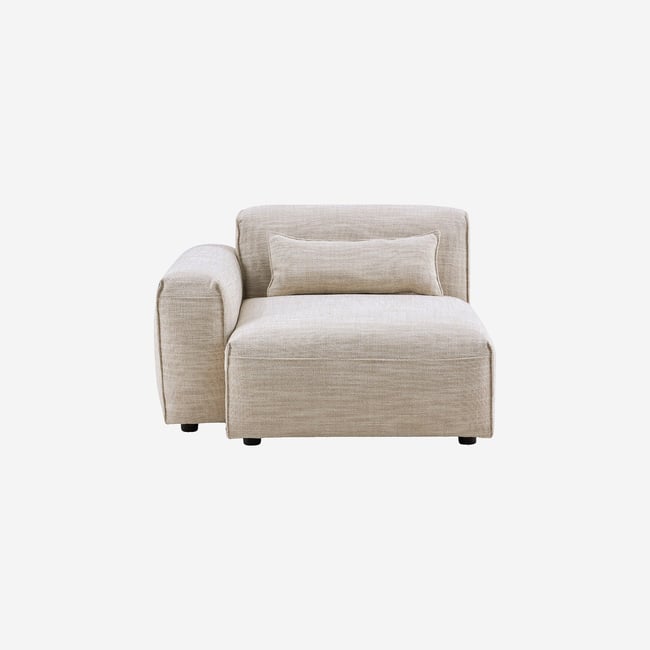 Module d'angle gauche en tissu KOFI II Couleur beige <span itemprop=