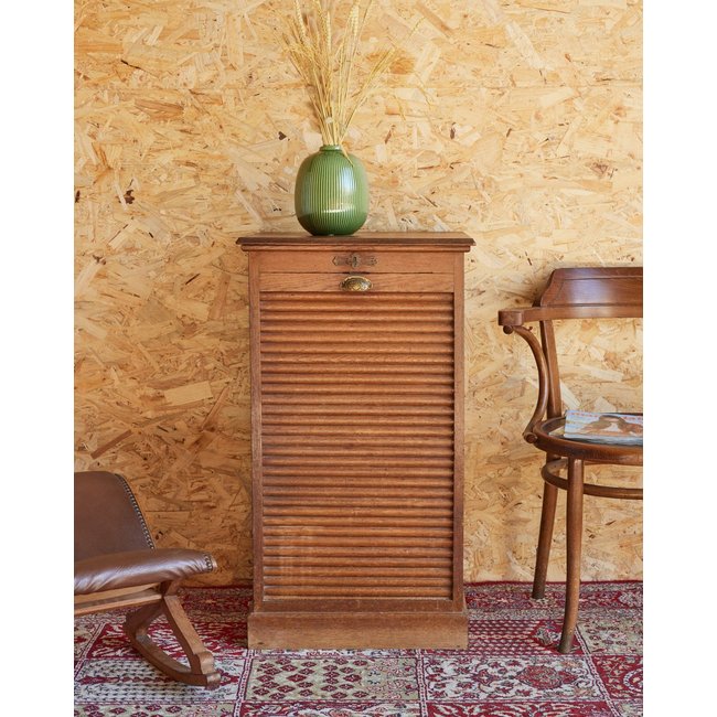 Classeur ancien en bois Fernand N°354 - Bon état Couleur bois foncé <span itemprop=