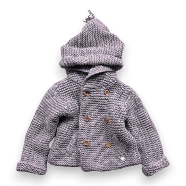 Cardigan bébé - Très bon état gris <span itemprop=