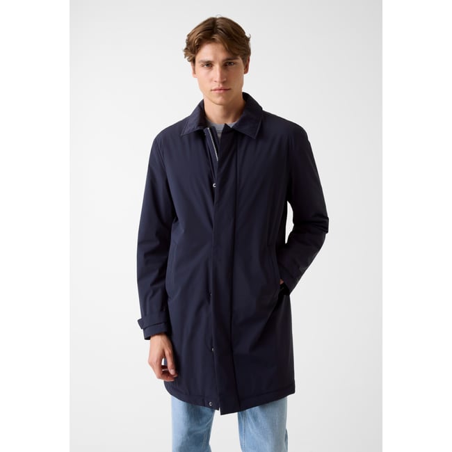 Trench Élégant bleu foncé <span itemprop=