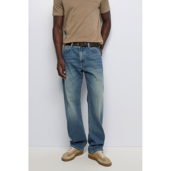 JEANS STRAIGHT FIT bleu vintage <span itemprop=