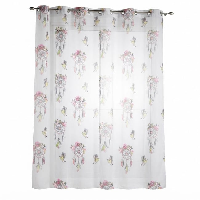 Panneau a oeillets voile Attrape-reves boheme blanc <span itemprop=