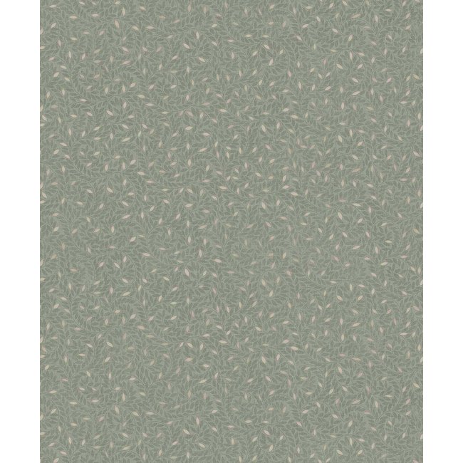 Papier peint végétal abstrait bleu marine nuit Couleur beige <span itemprop=