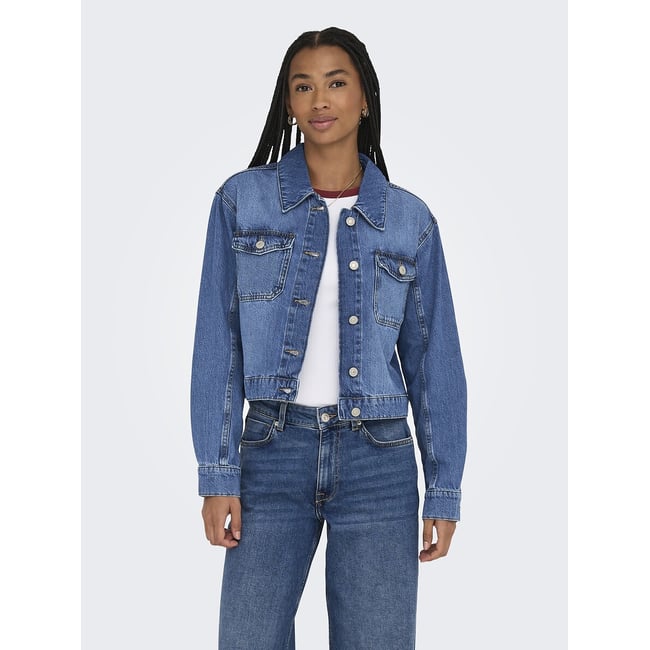 Veste en jean medium blue <span itemprop=