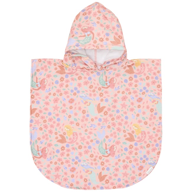 Poncho de bain rose, violet, vert <span itemprop=
