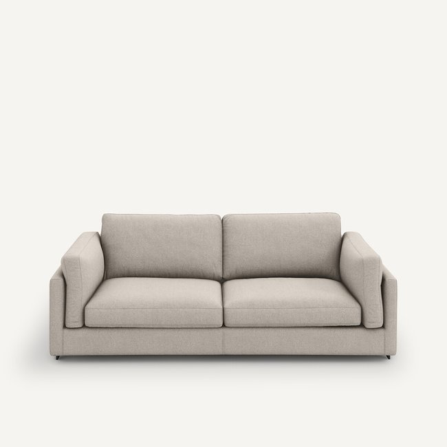 Canapé convertible Texturé viscose/lin César Couleur naturel <span itemprop=