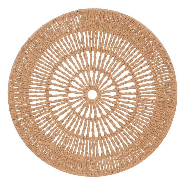 Décoration murale soleil en papier sur métal TRICIA Couleur beige <span itemprop=