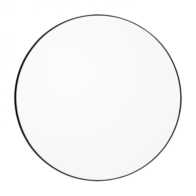 Miroir Mural Circum Clear et Bord Noir Medium Rond Diam 90 cm Couleur v002228 <span itemprop=