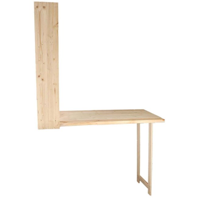 Bar d'extérieur avec table mange debout intégré beige <span itemprop=