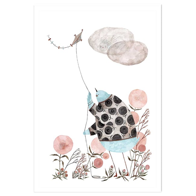Affiche enfant cerf volant - HEXOA