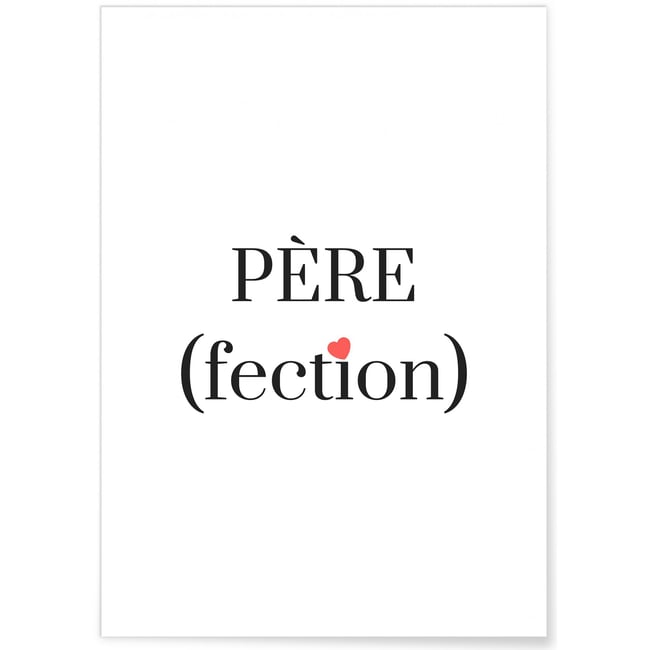 Affiche Père(fection) Couleur blanc <span itemprop=