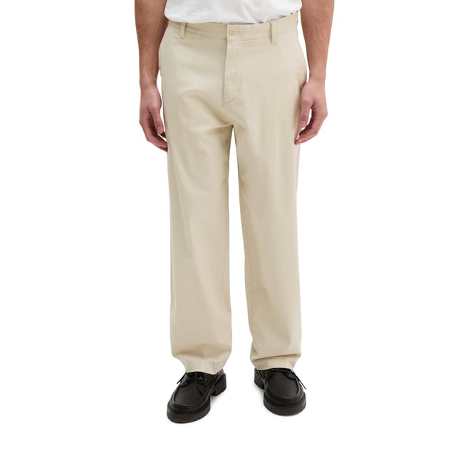 Pantalon modèle Bent relaxed en satin stretch de coton biologique - MARC O'POLO